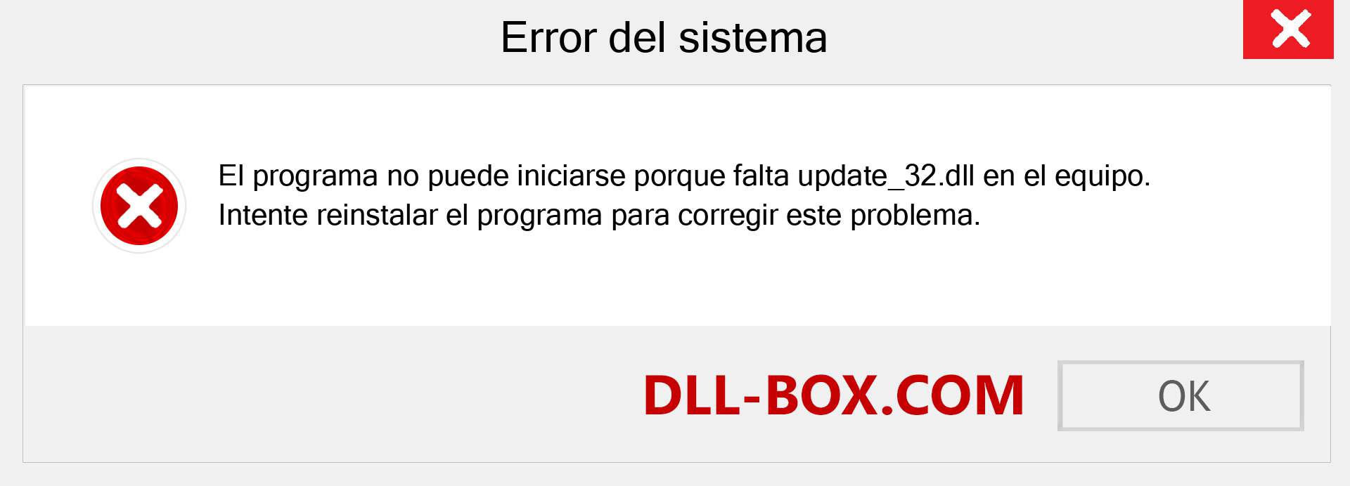 ¿Falta el archivo update_32.dll ?. Descargar para Windows 7, 8, 10 - Corregir update_32 dll Missing Error en Windows, fotos, imágenes