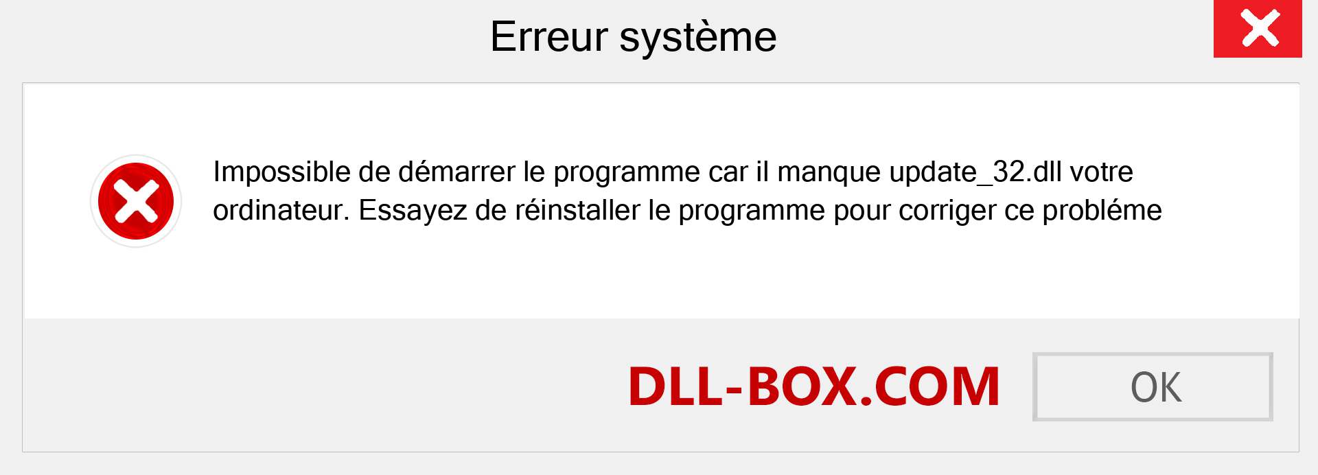 Le fichier update_32.dll est manquant ?. Télécharger pour Windows 7, 8, 10 - Correction de l'erreur manquante update_32 dll sur Windows, photos, images