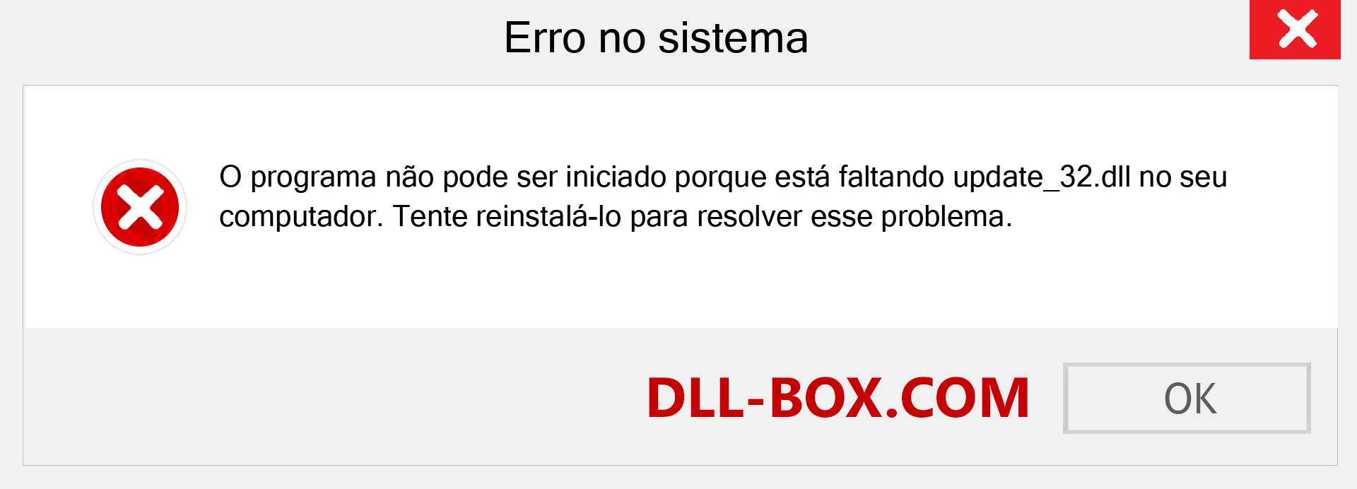 Arquivo update_32.dll ausente ?. Download para Windows 7, 8, 10 - Correção de erro ausente update_32 dll no Windows, fotos, imagens